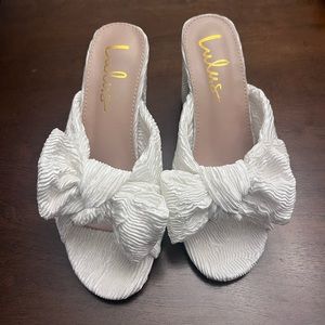 Lulus Dorothea Ivory Bow Heels